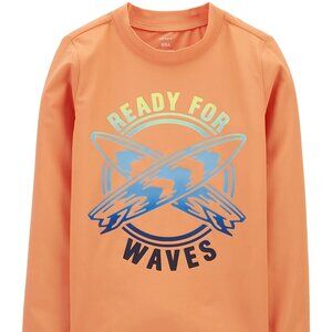 Carter's Ready For Waves Boys Rashguard Long Sleeve Tshirt